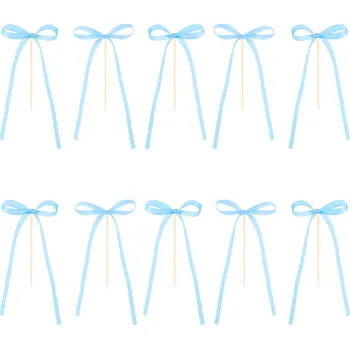 Zápich mašličky modré 10ks - Party Pal