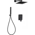 Invena Siros, podomítková sprchová sada s 2-výstupovým tělesem, černá matná, INV-BS-90-010-A