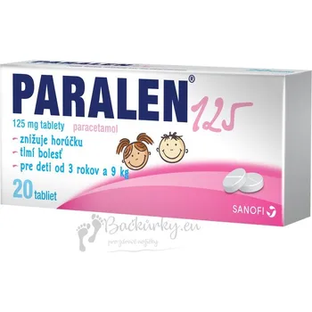 Lék Paralen 125 mg 20 tablet