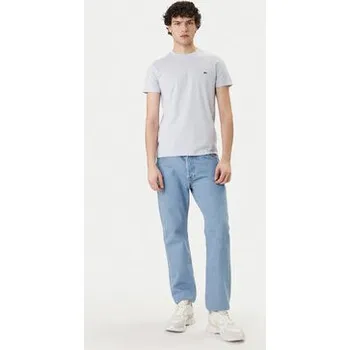 Pánské oblečení Lacoste T-Shirt TH6709 Světle modrá Regular Fit 4