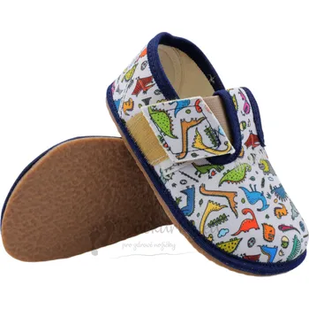Dětská móda PEGRES barefoot pantofle BF01 Dinosaurus - vel. 31