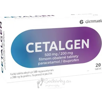 Lék CETALGEN 500 mg/200 mg tbl flm (blis. PVC/PVDC/Al - bílá tvrdá fólie) 1x20 ks