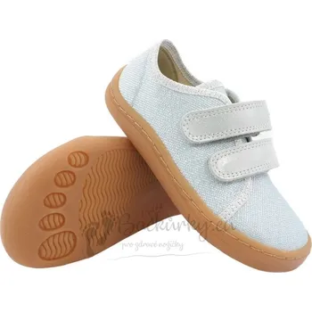 Chlapecké bačkory Dětské barefoot plátěnky Froddo G1700379-2 SILVER - vel. 20