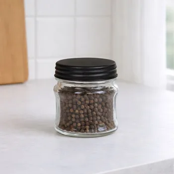 Dóza na potraviny Chic Antique Úložná dóza černé víko a drážky