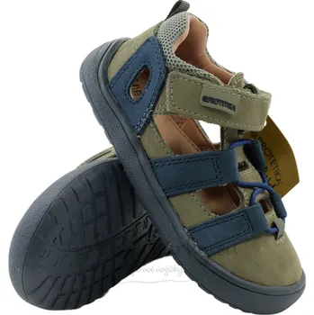 Chlapecké sandály Dětská barefoot letní obuv Protetika Kendy khaki - vel. 29