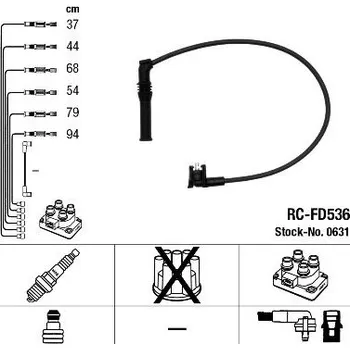Zapalovací kabel Sada kabelů pro zapalování NGK 0631