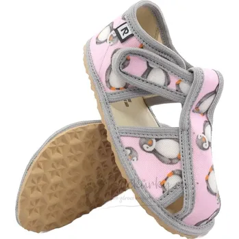 Chlapecké bačkory Dětské flexi (barefoot) pantofle RAK 100015-5 Tučňák růžový - vel. 32