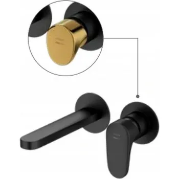 Cersanit Inverto - podomítková umyvadlová baterie, černá-zlatá, S951-296