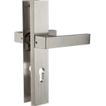 Kuchinox Floko, exteriérová klika na dveře na dlouhém kování pro cylindrickou vložku, satén, LAV-KZF_318A