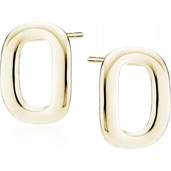 Náušnice Lafira pozlacené stříbrné náušnice Oval Z2194EG (puzety)
