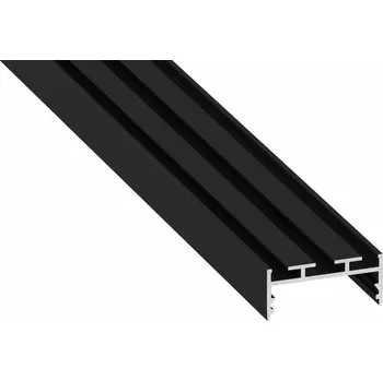 LED lišta Profil hliníkový AL-PROFIL ARIA BLACK ANODIZED 1M (10-1422-10) přisazený barva černá GXLP2084 Greenlux