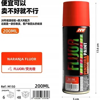 Barva ve spreji Barva ve spreji oranžová fluorescenční 200 Ml, 6 Ks
