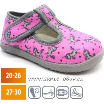 Dámská zdravotní obuv SANTÉ US/2001 růžová domácí obuv vel.20-26, --- - 24