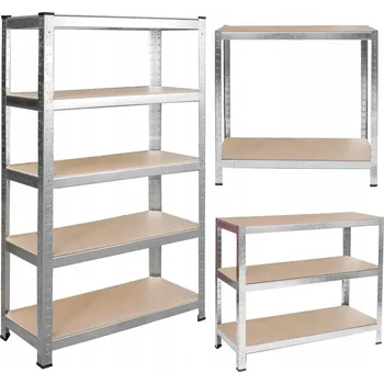 Dílenský regál Kovový skladový regál Humberg 150 x 75 x 30 cm, nosnost až 150 kg na polici