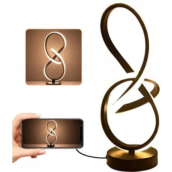 Lampička LED USB STOLNÍ LAMPA SE 3 TEPLOTAMI BARVY 29×10CM ČERNÁ HLINÍKOVÁ LAMPA NA STŮL