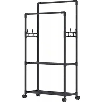 Věšák Stojací věšák kovový Rozz černý