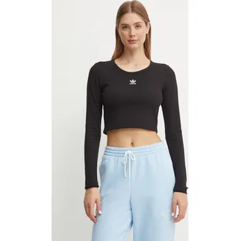 Pánské tričko Tričko s dlouhým rukávem adidas Originals Essential IW5725 černá 99X, vel. M