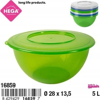 Kulatá mísa na salát s víkem 5L, 1 Ks