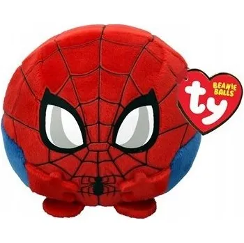 plyšák 42568-Spiderman TY PUFFIES MARVEL SPIDER MAN KRÁSNÁ PLYŠOVÁ HRAČKA 9 CM. VĚK: 3+
