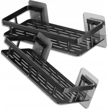 Koupelnový nábytek Sada 2 ks Závěsná koupelnová police do sprchy loft Závěsná na kosmetiku