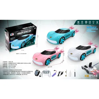 autíčko Vozidlo s funkcí kouře ovládané dálkovým ovladačem a hodinkami, modré