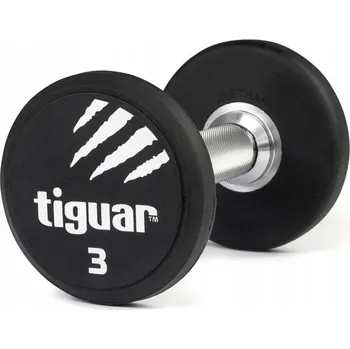 Potažené/pogumované činky s pevnou váhou Tiguar 1x 3 kg