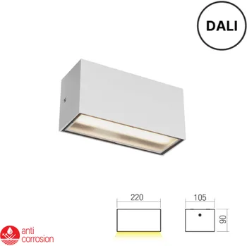 Venkovní osvětlení LED venkovní nástěnné svítidlo 852 lm 2700K+3000K IP65 bílá REDO LIMAS 91219-DALI