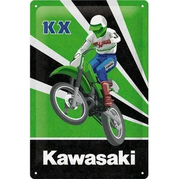 Plechová cedule Plechová cedule KAWASAKI KX MOTOCROSS cedule plakát kovová cedule 20x30 cm