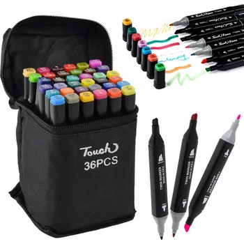 ZESTAW DWUSTRONNYCH KOLOROWYCH MARKERÓW 36 KS TAŠKA PRO LIHOVÉ FIXY