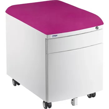 Zásuvkový kontejner Kontejner Mayer bílý - potah aquaclean Mystic růžový