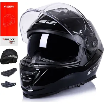 Helma na motorku LS2 MOTOCYKLOVÁ PŘILBA INTEGRÁLNÍ S CLONOU FF800 STORM II SOLID BLACK XL