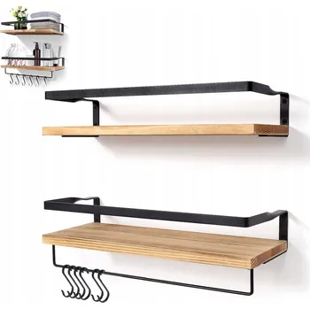 police Sada 2 polic nástěnných PRAKTICKÉ POLICE s držákem