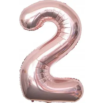Balónek Fóliový balónek ČÍSLICE 2 Rose Gold Růžové Zlato 32 palců 80 cm