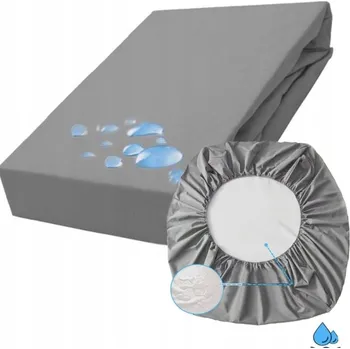 Prostěradlo Prostěradlo nepromokavé s gumou bavlna 180x200 cm NEPROPUSNÉ šedé