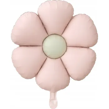 Balónek Fóliový balónek Květina matná růžovo-bílá - 48 x 60 cm
