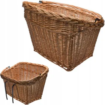 Košík na láhev Proutěný košík na kolo na řídítka – Závěsný, stylový, 310x420x345 mm