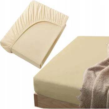 Prostěradlo Prostěradlo Jersey s gumou bavlna 160x200 béžová, latte