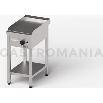 Kuchyňský gril Elektrická grilovací deska, rýhovaná, 400x700x850 mm, 4,0 kW, 400 V | GREDIL, 977302
