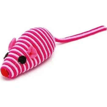 Hračka pro kočku Hračka pro kočky MYŠ kousátko plyšová myška pro koťata barevná růžová