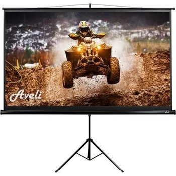 Projekční plátno AVELI, mobilní stativ, 92", (16:9), černý tubus