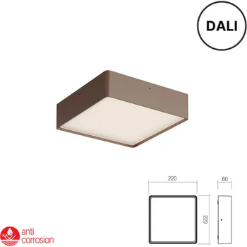 Venkovní osvětlení LED venkovní stropní svítidlo 1890 lm 2700K+3000K IP65 rezavě hnědá REDO NOX 91051-DALI