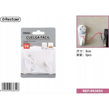 Věšák Bílý háček na zavěšení obrazů 3 cm