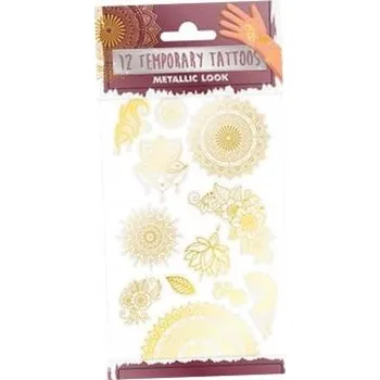 Tetování Smyvatelné metalické tetování - 12 ks