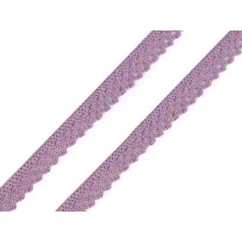 Krajka Bavlněná krajka paličkovaná šíře 12 mm, velké, 4 levandulová