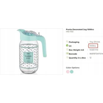 Elegantní skleněný džbán 1000 ml s víkem