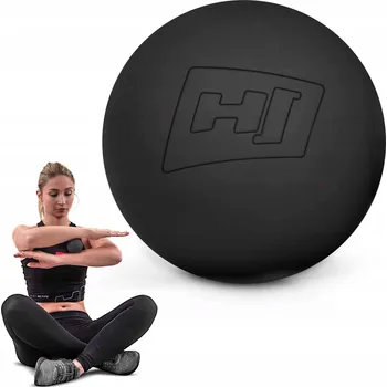 Masáž Hladký míček Hop-Sport 0,63 cm x 6,3 cm černý