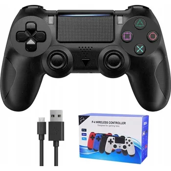 Herní ovladač Bezdrátový ovladač kabelový ovladač pro PS4 Sony, černý