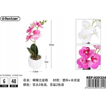 umělá květina Umělá orchidej v květináči 33 cm - krásná dekorace