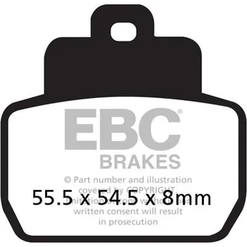 Brzdová destička Brzdové destičky EBC SFAC425 PIAGGIO/VESPA X8 250 2006-2008