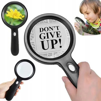 Lupa pro čtení bílá 30x zvětšení 18 LED diod